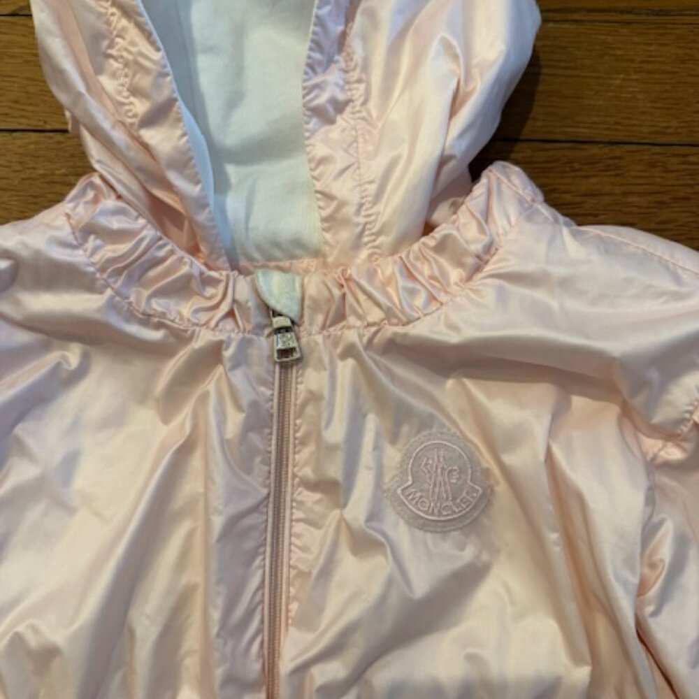 Like New Moncler Girls 2T Long Parka, Pink